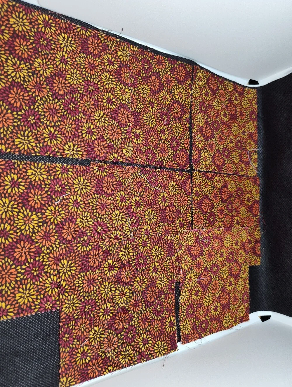 8 4.50 INCH Cotton Fabric SQUARES Multicolor Autumn Blooms